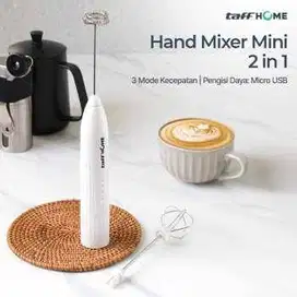 Hand Mixer Mini 2in1 Pengocok Telur Milk Frother USB Charge