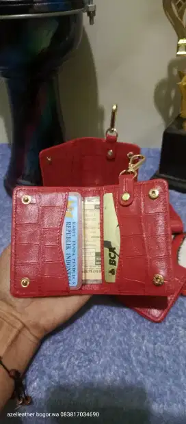Dompet gantungan kunci mobil motor tempat STNK kartu