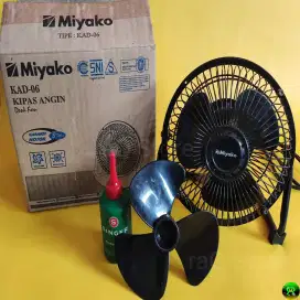 Kipas Angin Meja Miyako KAD-06 Bekas pemakaian, Bonus ACC