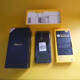 POCO F3 8/256 warna Night Black, Bekas pemakaian FULLSET bonus ACC