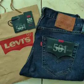 Levi's 501 Block Crusher Original Fit Stretch Denim Celana Jeans