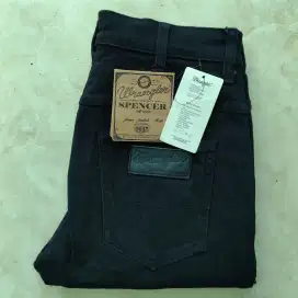 Wrangler Spencer Slim Fit Black Original Celana Jeans Denim Levi's