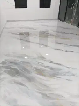 Cat lantai epoxy polos dan motif
