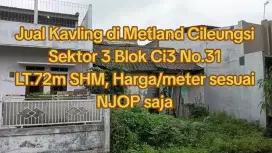 Jual Tanah Kavling di Metland Cileungsi