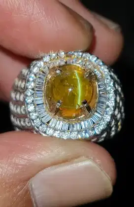 Cat's Eye Chrysoberyl Silver Microsetting