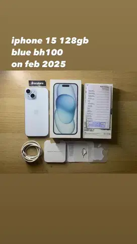 iphone 15 128gb biru resmi bh 100