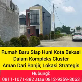 Rumah Siap Huni Dekat Pintu Tol dan LRT Di Cikunir Bekasi Kota