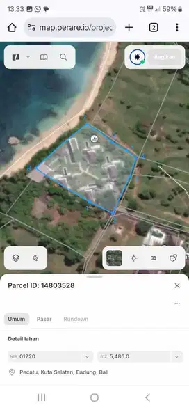 Lease Lands Clift Front  Ocean View Pecatu