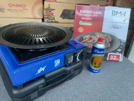 Paket kompor portabel + gril bulat BMW dan gas kaleng