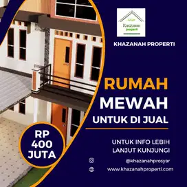 Rumah syariah 2 lantai lingkungan islami bebas BI checking dekat Tol