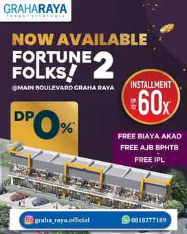 Ruko Baru 2 Lantai Fortune Folks 2 Graha Raya Bintaro