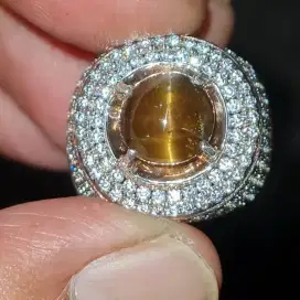 Cat's Eye Chrysoberyl Silver Microsetting