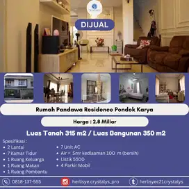 Rumah Bagus 2 Lantai di Pandawa Residence Pondok Karya