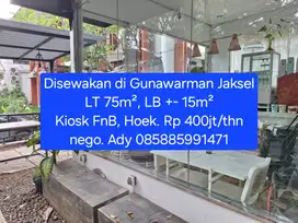 Disewakan Kiosk area premium jl Gunawarman Jaksel