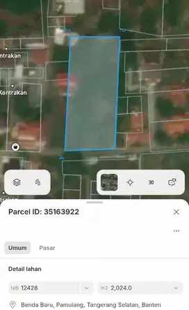 Di Jual Tanah di Benda baru Pamulang Tangerang Selatan Banten