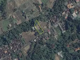 Tanah premium los sungai dan sawah di jalan utama, Central Ubud