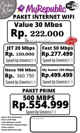 WIFI PROMO MURAH MYREPUBLIC