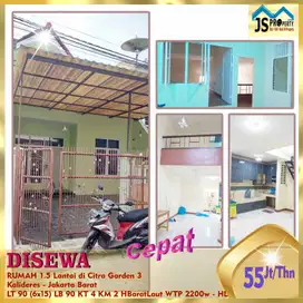 DISEWAKAN RUMAH 1.5 Lantai di Citra Garden 3 Kalideres - Jakarta Barat