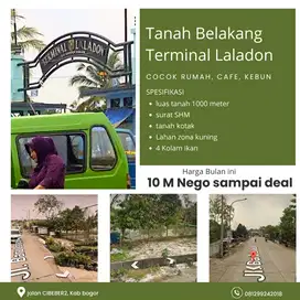 Tanah Bogor Belakang Terminal Laladon Pinggir Jalan Besar SHM