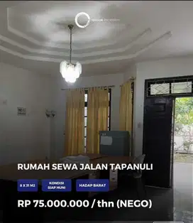 Disewa Cepat Rumah Lokasi Strategis Jalan Tapanuli Daerah Thamrin