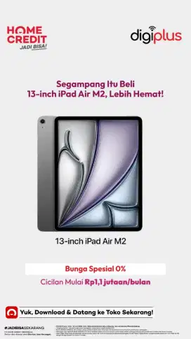 IPAD AIR M2 SEGAMPANG ITU CICILAN DI HOMECREDIT BEBAS 1X CICILAN