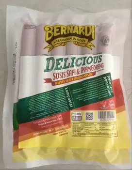 Bernardi Delicious Sosis Sapi & Ayam Goreng 360 Gram Isi 12