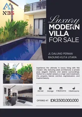 Dijual villa 2 lantai Bagus & sangat terawat  Jl dalung permai Badung