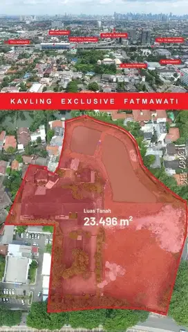 Dijual Harga NJOP Kavling Komersial Lokasi strategis Jakarta Selatan