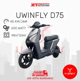 SEPEDA LISTRIK UWINFLY D75 (FREE ONGKIR KOTA-BANDUNG)