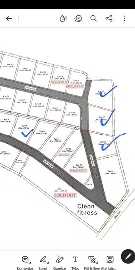 Lease hold land at Padang galak Sanur 2 Ara idr 12mill/Ara/years