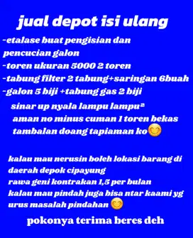 Jual depot air minum isi ulang