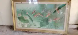 Jual lukisan ikan koi antik