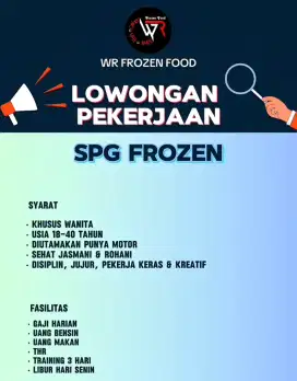 Dibutuhkan Segera SPG Frozen