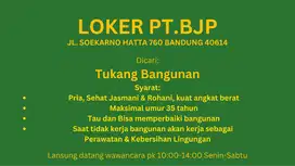 Tukang Bangunan / Perawatan Lingkungan Pabrik di Cibiru