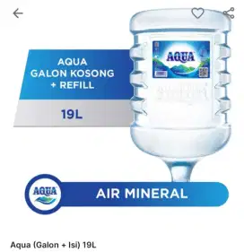 DIJUAL AQUA GALON + ISI AQUA 19 LITER NEGO