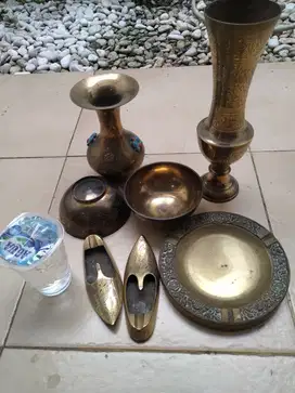 Jual koleksi pajangan bahan kuningan asli