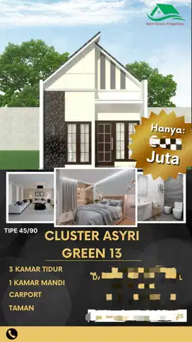 RUMAH CLUSTER MINIMALIS D MUSTIKA JAYA BEKASI KOTA