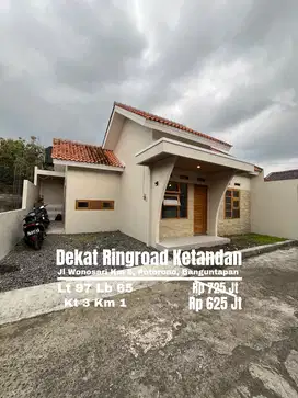 Rumah baru murah dekat Ringroad ketandan jl qonosati km 7 Potorono