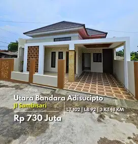 Rumah Baru Siap Huni Jalan Candi Sambisari Dekat Jalan Solo