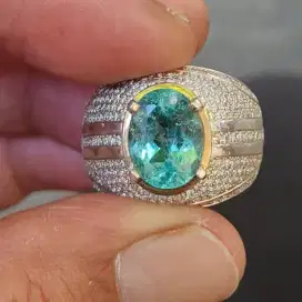 Zamrud Emerald Colombia Silver Microsetting