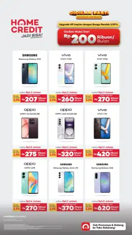 Promo spesial bunga rendah 2,59% bebas 1 kali angsuran