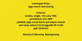 Loker Jaga Stand Nasi Kuning