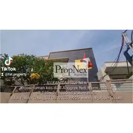 Dijual kos di Jl Anggrek Neli Murni,Slipi,JakBar LT142m2 LB350m2,Barat