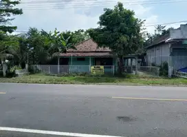 Tanah + Rumah SHM, tepi Jalan Utama Kediri-Kertosono/Surabaya