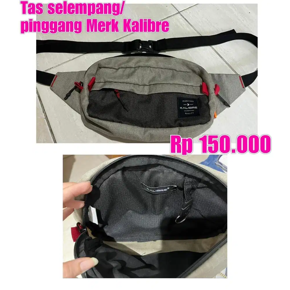 Tas selempang Pinggang pria kondisi bekas like new
