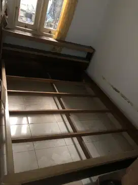 Divan Jati sekaligus kasur kapuk ukuran 160x200