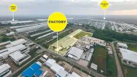 Gudang ex pabrik, open space luas, kawasan industri, surabaya
