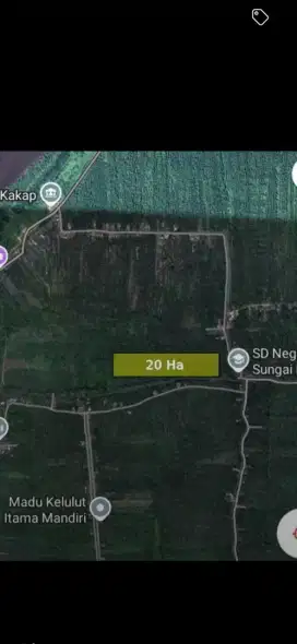 Tanah luas 20 hektar jalan di desa sungai kakap kuburaya pontianak