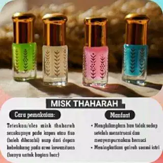 Misk Taharah ukuran 3ml  Wangi Misk Taharah sangat lembut dan mewah
