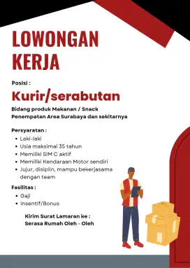 Lowongan Kerja Admin & Kurir Marketing